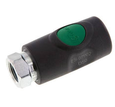 Material compuesto DN 7.4 Enchufe de seguridad para acoplamiento de aire con pulsador G 3/8 pulgadas Hembra