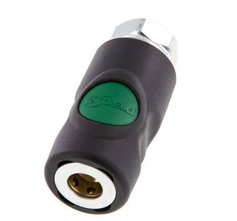 Material compuesto DN 7.4 Enchufe de seguridad para acoplamiento de aire con pulsador G 3/8 pulgadas Hembra