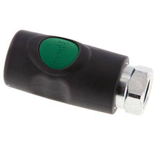 Material compuesto DN 7.4 Enchufe de seguridad para acoplamiento de aire con pulsador G 3/8 pulgadas Hembra