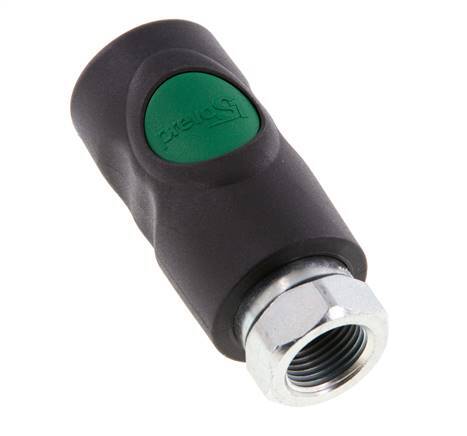 Material compuesto DN 7.4 Enchufe de seguridad para acoplamiento de aire con pulsador G 3/8 pulgadas Hembra