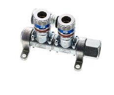 Acero DN 7.6 (7.2 Euro) Acoplamiento de aire de seguridad Enchufe G 1/2 pulgadas Hembra 2 vías