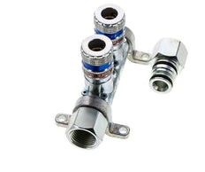 Acero DN 7.6 (7.2 Euro) Acoplamiento de aire de seguridad Enchufe G 1/2 pulgadas Hembra 2 vías