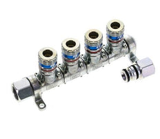 Acero DN 7.6 (7.2 Euro) Acoplamiento de aire de seguridad Enchufe G 1/2 pulgada Hembra 4 vías