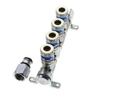 Acero DN 7.6 (7.2 Euro) Acoplamiento de aire de seguridad Enchufe G 1/2 pulgada Hembra 4 vías