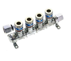 Acero DN 7.6 (7.2 Euro) Acoplamiento de aire de seguridad Enchufe G 1/2 pulgada Hembra 4 vías
