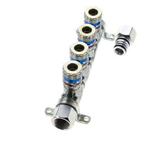 Acero DN 7.6 (7.2 Euro) Acoplamiento de aire de seguridad Enchufe G 1/2 pulgada Hembra 4 vías