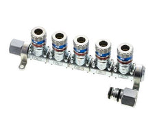 Acero DN 7.6 (7.2 Euro) Acoplamiento de aire de seguridad Enchufe G 1/2 pulgadas Hembra 5 vías
