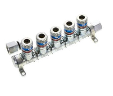 Acero DN 7.6 (7.2 Euro) Acoplamiento de aire de seguridad Enchufe G 1/2 pulgadas Hembra 5 vías