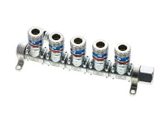 Acero DN 7.6 (7.2 Euro) Acoplamiento de aire de seguridad Enchufe G 1/2 pulgadas Hembra 5 vías