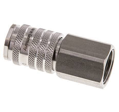 Acoplamiento de aire de acero inoxidable DN 7.8 Enchufe G 1/2 pulgadas hembra de doble cierre