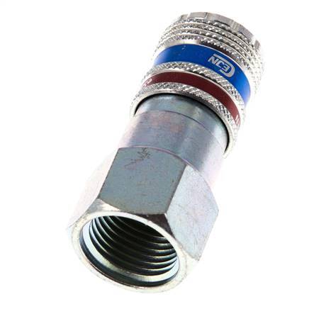 Acero/latón DN 7.6 (7.2 Euro) Acoplamiento de aire de seguridad Enchufe G 1/2 pulgada Hembra