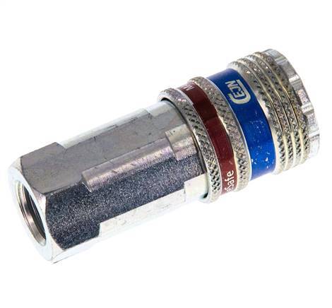 Acero/latón DN 7.6 (7.2 Euro) Acoplamiento de aire de seguridad Enchufe G 1/4 pulgada Hembra
