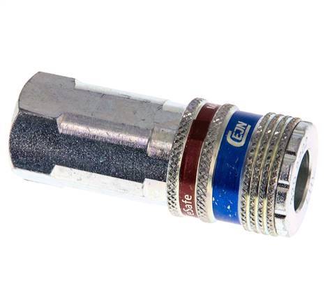 Acero/latón DN 7.6 (7.2 Euro) Acoplamiento de aire de seguridad Enchufe G 1/4 pulgada Hembra