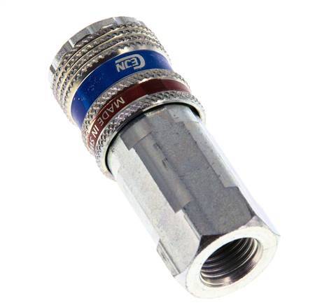 Acero/latón DN 7.6 (7.2 Euro) Acoplamiento de aire de seguridad Enchufe G 1/4 pulgada Hembra