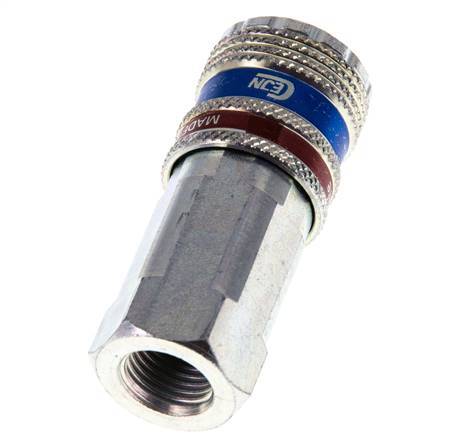 Acero/latón DN 7.6 (7.2 Euro) Acoplamiento de aire de seguridad Enchufe G 1/4 pulgada Hembra