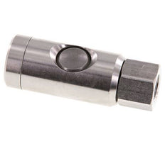 Acero inoxidable 316L DN 7.4 Enchufe de seguridad para acoplamiento de aire con botón pulsador G 1/4 pulg Hembra