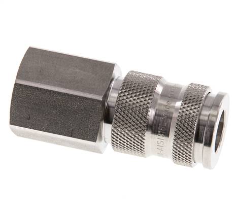 Acero inoxidable 316L DN 7.8 Acoplamiento de aire Enchufe G 1/2 pulgada Hembra Doble Cierre