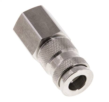 Acero inoxidable 316L DN 7.8 Acoplamiento de aire Enchufe G 1/2 pulgada Hembra Doble Cierre