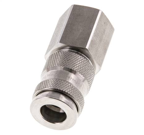 Acero inoxidable 316L DN 7.8 Acoplamiento de aire Enchufe G 1/2 pulgada Hembra Doble Cierre