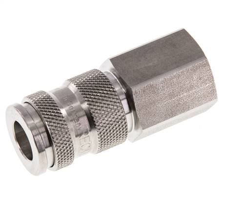Acero inoxidable 316L DN 7.8 Acoplamiento de aire Enchufe G 1/2 pulgada Hembra Doble Cierre