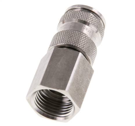 Acero inoxidable 316L DN 7.8 Acoplamiento de aire Enchufe G 1/2 pulgada Hembra Doble Cierre