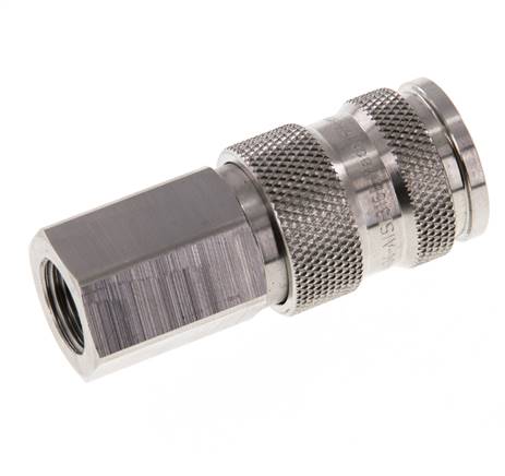 Acero inoxidable 316L DN 7,8 Acoplamiento de aire Enchufe G 1/4 pulgada Hembra Doble cierre