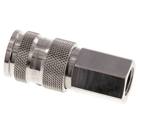 Acero inoxidable 316L DN 7,8 Acoplamiento de aire Enchufe G 1/4 pulgada Hembra Doble cierre