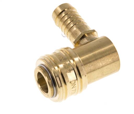 Latón DN 7.2 (Euro) Enchufe de anclaje de aire 13 mm Pilar de manguera 90-deg