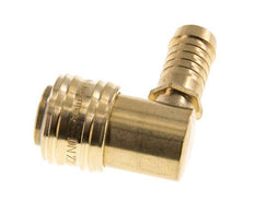 Latón DN 7.2 (Euro) Enchufe de anclaje de aire 13 mm Pilar de manguera 90-deg