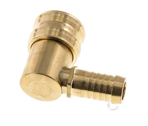 Latón DN 7.2 (Euro) Enchufe de anclaje de aire 13 mm Pilar de manguera 90-deg