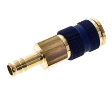 Latón DN 7.2 (Euro) Enchufe de anclaje de aire codificado en azul Pilar de manguera de 9 mm