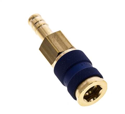 Latón DN 7.2 (Euro) Enchufe de anclaje de aire codificado en azul Pilar de manguera de 9 mm