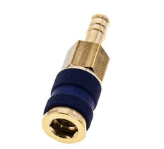 Latón DN 7.2 (Euro) Enchufe de anclaje de aire codificado en azul Pilar de manguera de 9 mm
