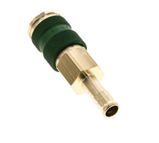 Latón DN 7.2 (Euro) Enchufe de anclaje de aire codificado en verde Pilar de manguera de 9 mm