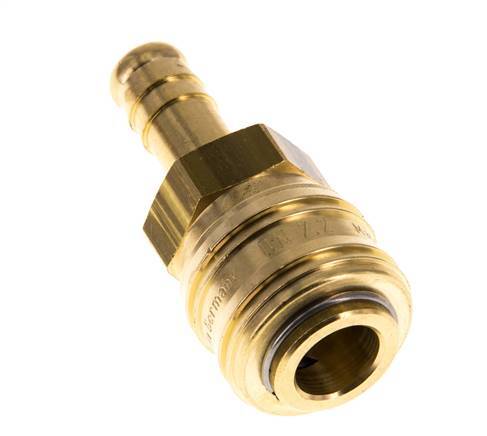 Latón DN 7.2 (Euro) Racor de acoplamiento de aire 10 mm Pilar de manguera Doble cierre