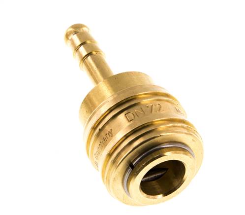 Latón DN 7,2 (Euro) Racor de acoplamiento de aire 6 mm Pilar de manguera Doble cierre