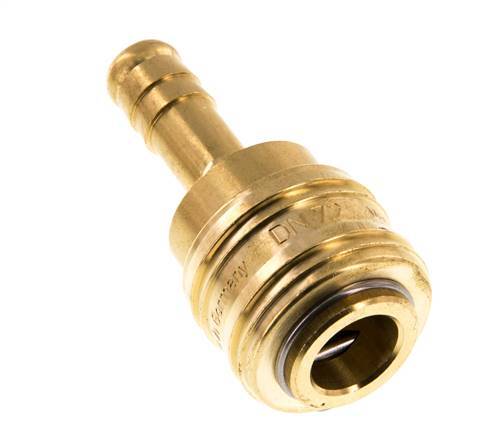 Latón DN 7,2 (Euro) Racor de acoplamiento de aire 9 mm Pilar de manguera Doble cierre