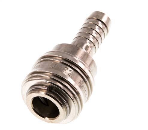Latón niquelado DN 7,2 (Euro) Racor de acoplamiento de aire Pilar de manguera de 10 mm