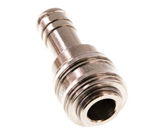 Latón niquelado DN 7,2 (Euro) Racor de acoplamiento de aire Pilar de manguera de 13 mm
