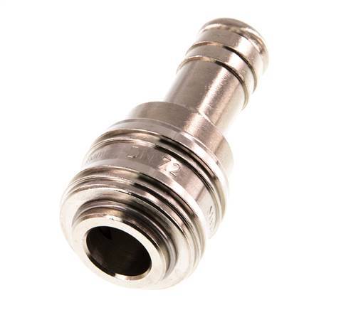Latón niquelado DN 7,2 (Euro) Racor de acoplamiento de aire Pilar de manguera de 13 mm