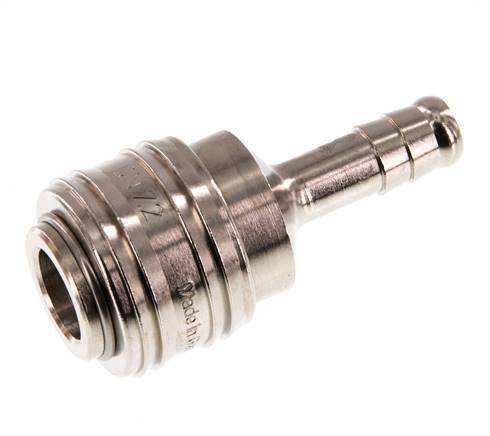 Latón niquelado DN 7,2 (Euro) Racor de acoplamiento de aire Pilar de manguera de 8 mm