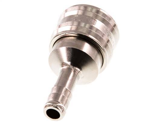 Latón niquelado DN 7,2 (Euro) Racor de acoplamiento de aire Pilar de manguera de 8 mm