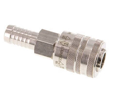 Latón niquelado DN 7,8 Racor de seguridad de acoplamiento de aire 13 mm Pilar de manguera