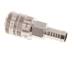 Latón niquelado DN 7,8 Racor de seguridad de acoplamiento de aire 13 mm Pilar de manguera