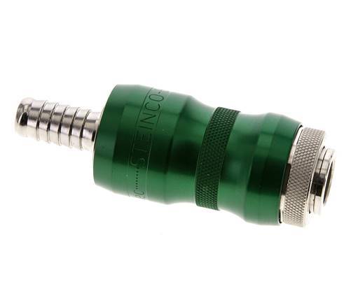 Latón niquelado DN 7,8 Racor de seguridad de acoplamiento de aire con casquillo deslizante Pilar de manguera de 10 mm