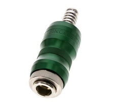 Latón niquelado DN 7,8 Racor de seguridad de acoplamiento de aire con casquillo deslizante Pilar de manguera de 10 mm