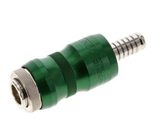 Latón niquelado DN 7,8 Racor de seguridad de acoplamiento de aire con casquillo deslizante Pilar de manguera de 10 mm