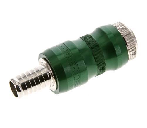 Latón niquelado DN 7,8 Racor de seguridad de acoplamiento de aire con casquillo deslizante 13 mm Pilar para manguera