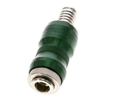 Latón niquelado DN 7,8 Racor de seguridad de acoplamiento de aire con casquillo deslizante 13 mm Pilar para manguera