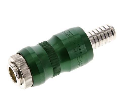 Latón niquelado DN 7,8 Racor de seguridad de acoplamiento de aire con casquillo deslizante 13 mm Pilar para manguera